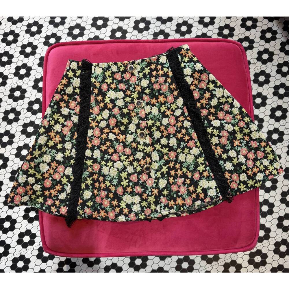 NEW SISTER JANE women's garden tapestry mini skirt in multi